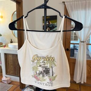 Vintage Garden Cream Tank Top